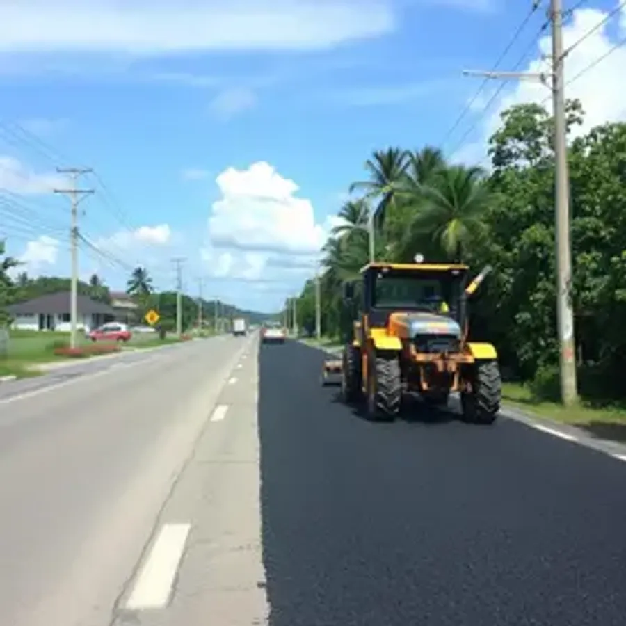 Prefeitura de Manaus avança com aplicação de 80 toneladas de asfalto no ramal do Km 45 da AM