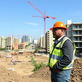 Prefeito vistoria obras em canteiros centrais na zona Norte